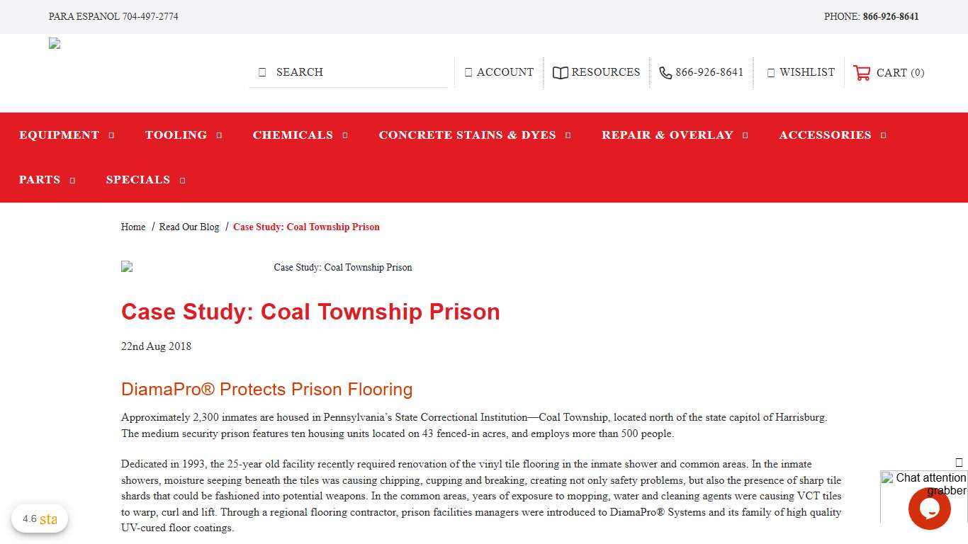 Case Study: Coal Township Prison - Niagara Machine, Inc Online Store.